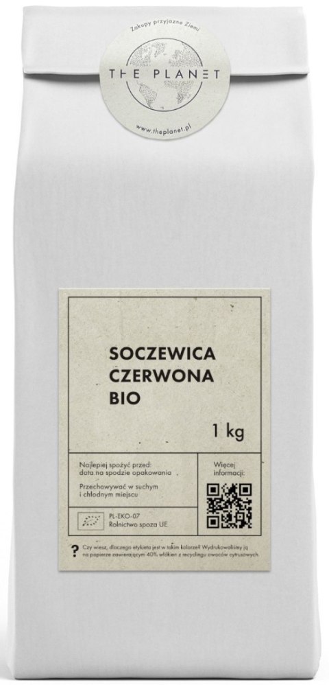 SOCZEWICA CZERWONA BIO 1 kg - THE PLANET