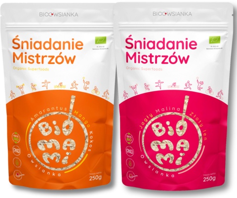 Owsianka Bio 2-pack Malina+Mango Owsianka Bio 2-pack Malina+Mango
